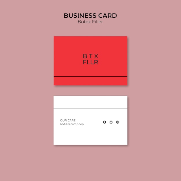 Free PSD botox filler business card template