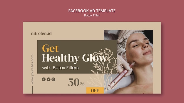 Free PSD botox filler facebook template