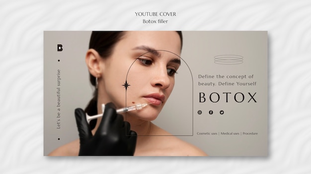 Free PSD botox filler youtube cover template