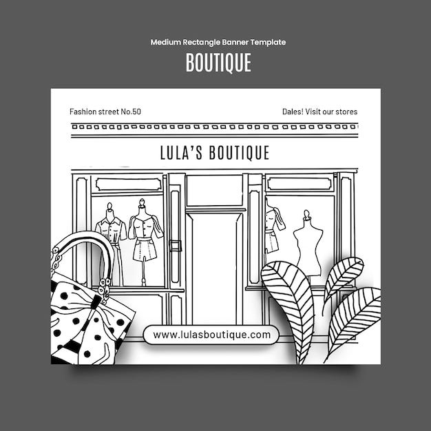 Free PSD boutique template design