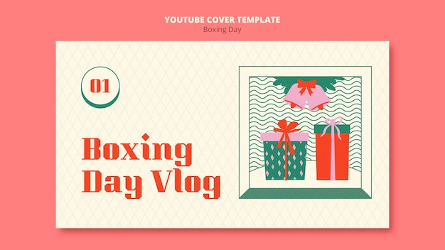 Free PSD boxing day celebration youtube cover