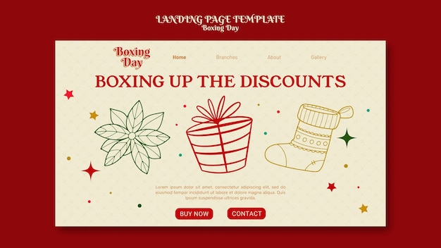 Free PSD boxing day sales template design