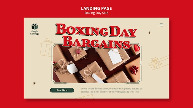 Free PSD boxing day sales template design