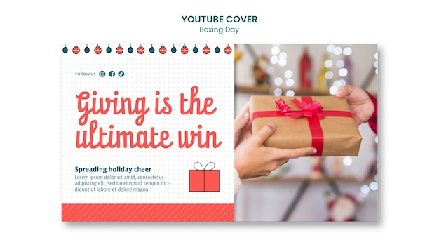 Free PSD boxing day  youtube cover template