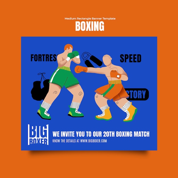 Free PSD boxing template design