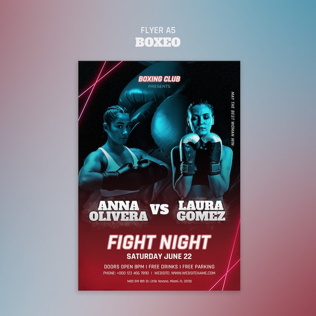 Free PSD boxing template design