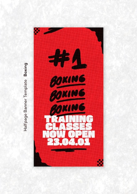 Free PSD boxing template design