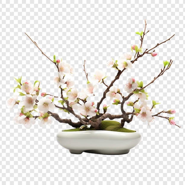 Free PSD branching spring centerpiece isolated on transparent background