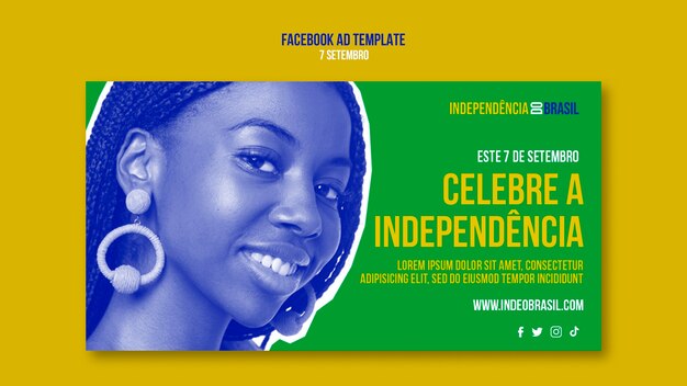 Free PSD brazil independence day design template