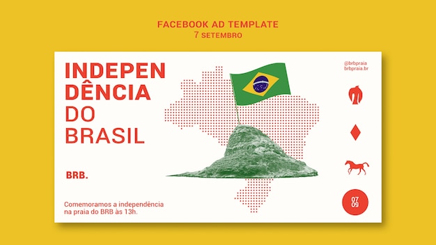 Free PSD brazil independence day facebook ad design