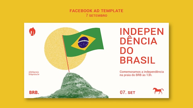 Free PSD brazil independence day facebook ad design