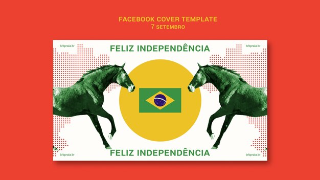 Brazil independence day facebook cover design