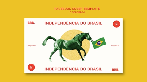 Brazil independence day facebook cover design