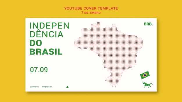 Brazil independence day youtube thumbnail design