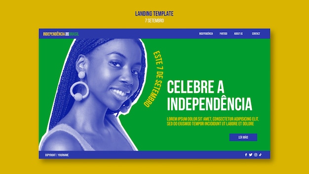 Free PSD brazil independence day