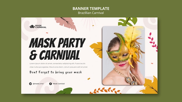 Brazilian carnival banner template