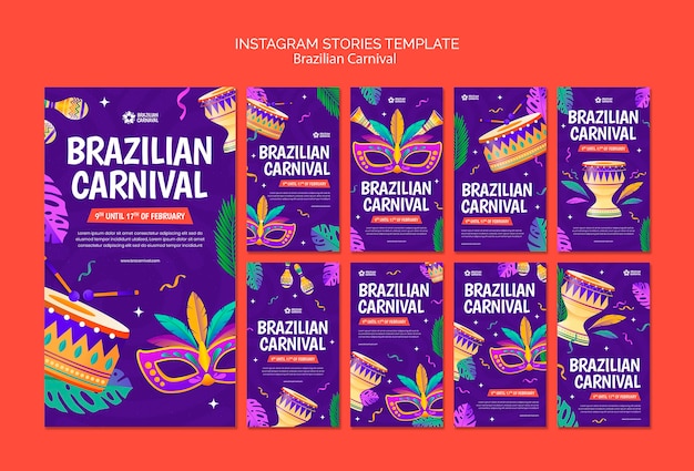 Brazilian carnival celebration instagram stories