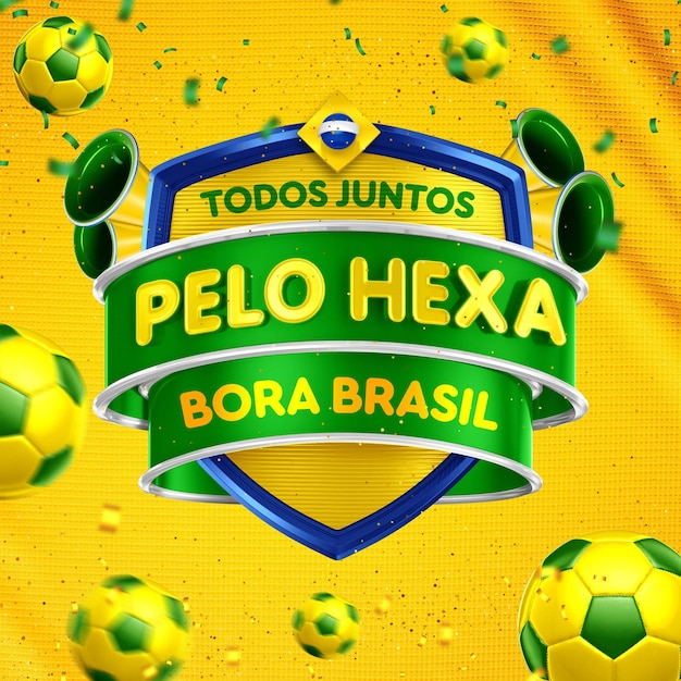 Free PSD brazilian fans world cup instagram template