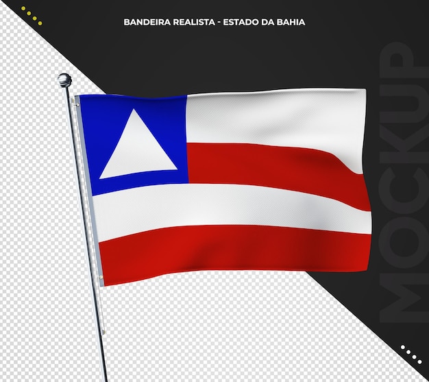 Free PSD brazilian state flag 3d realistic bahia brazil