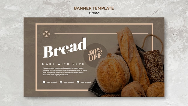 Bread business banner template