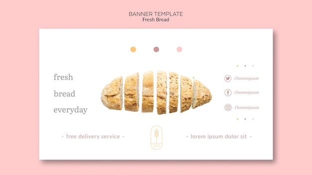 Free PSD bread concept banner template