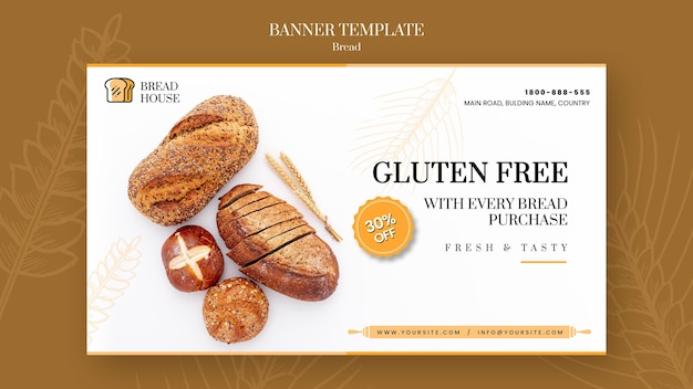 Free PSD bread concept banner template