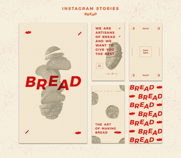 Free PSD bread instagram stories