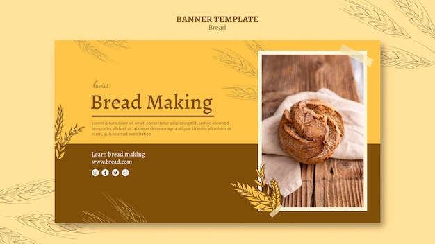 Free PSD bread making banner template