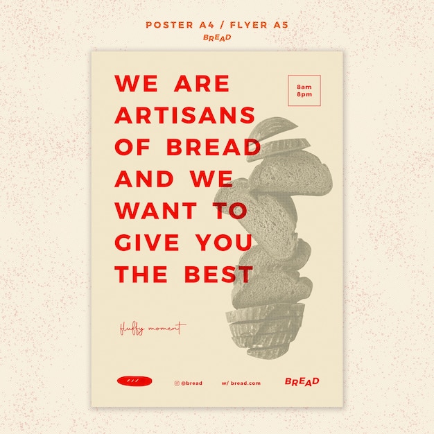 Free PSD bread poster template