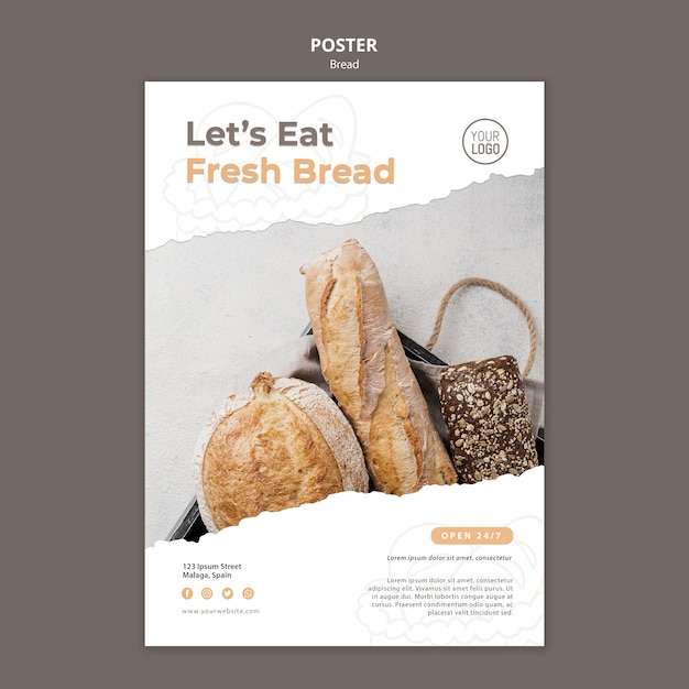 Bread poster template