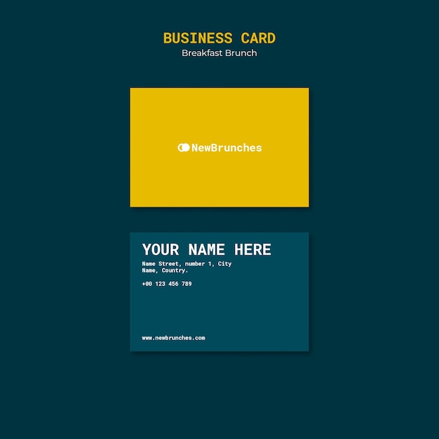 Breakfast brunch business card