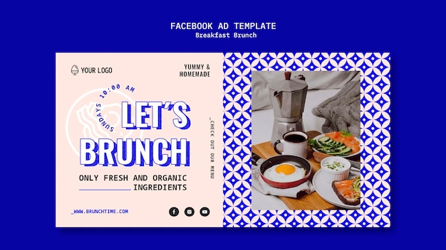 Free PSD breakfast brunch facebook template