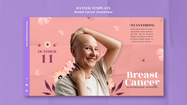 Free PSD breast cancer awareness banner design template