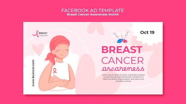 Free PSD breast cancer awareness month facebook template