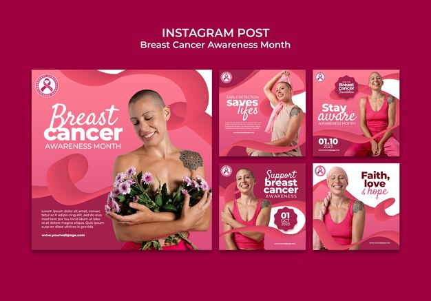 Breast cancer awareness month instagram posts