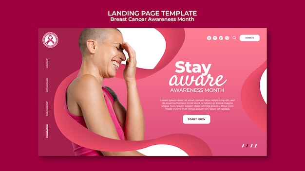 Breast cancer awareness month landing page