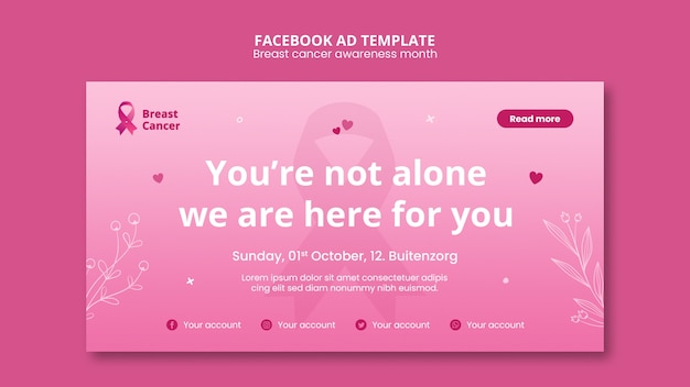 Free PSD breast cancer awareness month template design