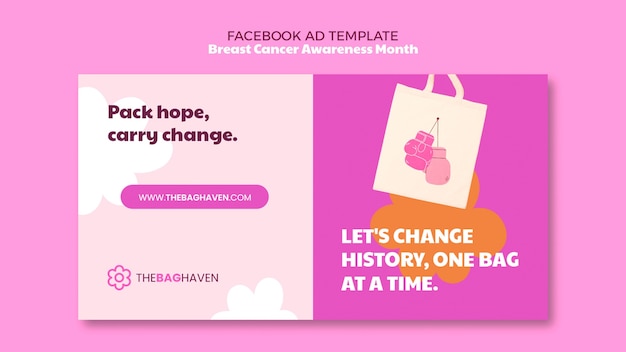 Free PSD breast cancer awareness month template design