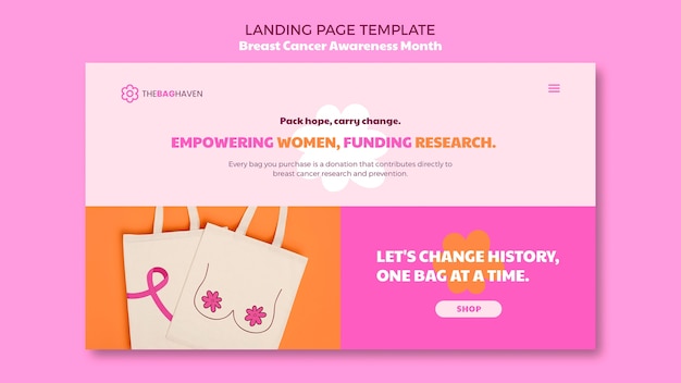 Free PSD breast cancer awareness month template design