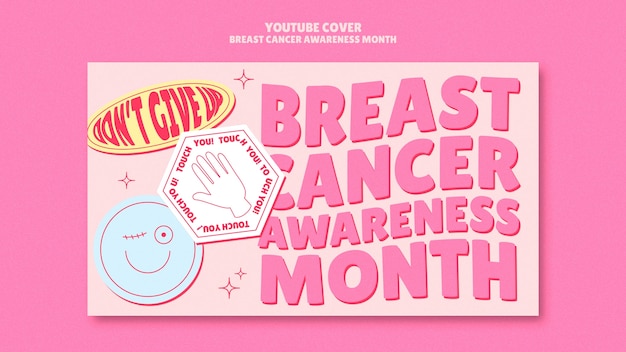 Free PSD breast cancer awareness month youtube cover