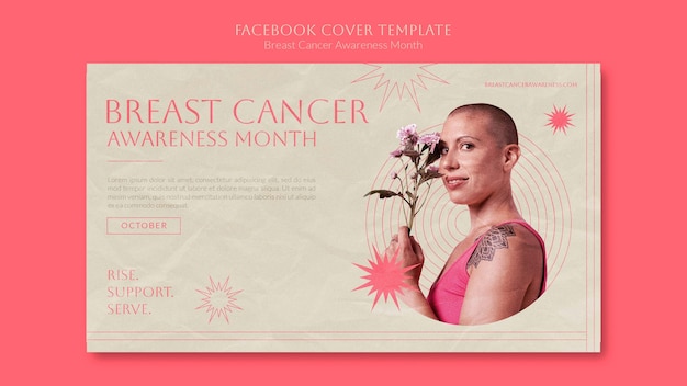 Free PSD breast cancer awareness template design