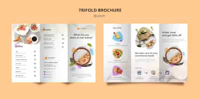 Free PSD brochure template with brunch theme