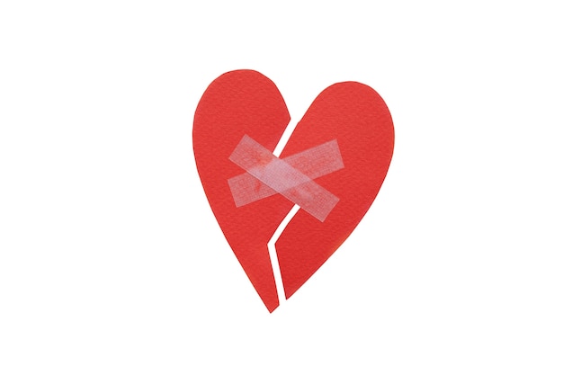 Free PSD broken heart isolated