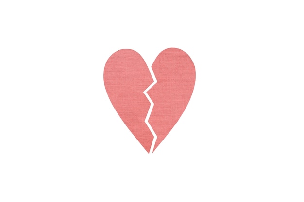 Free PSD broken heart isolated