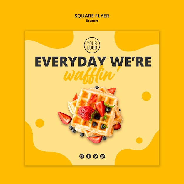 Free PSD brunch flyer template theme