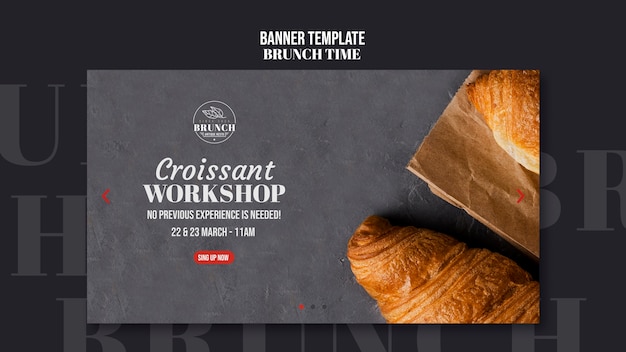 Free PSD brunch time banner template