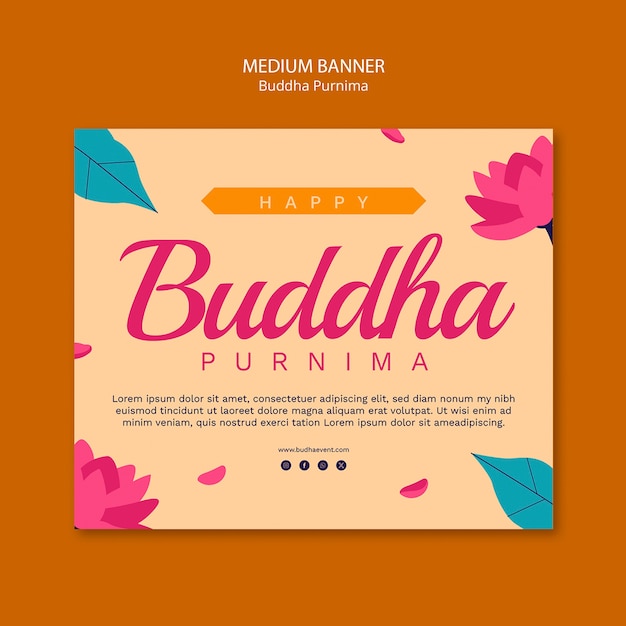 Free PSD buddha purnima ceremony template