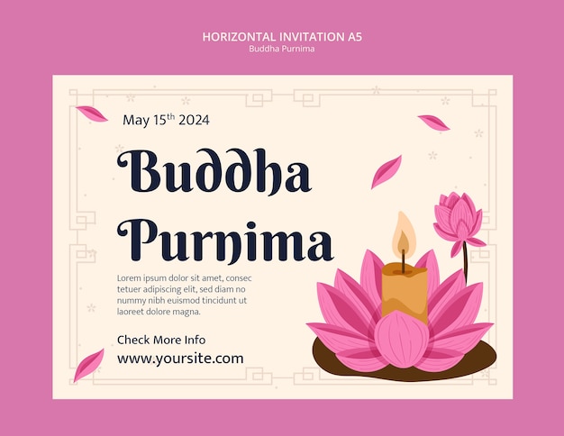 Free PSD buddha purnima ceremony template