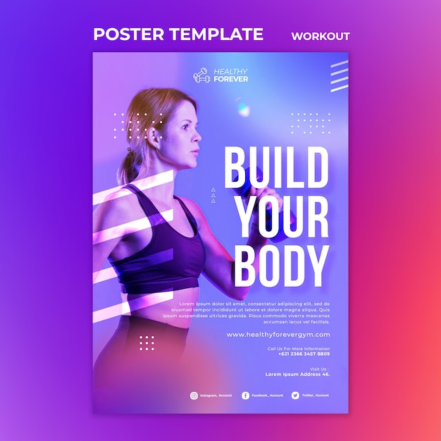 Build your body poster template