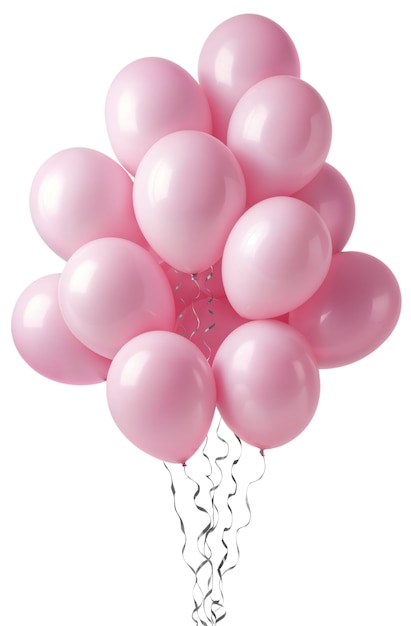 Free PSD bunch of floating balloons isolated